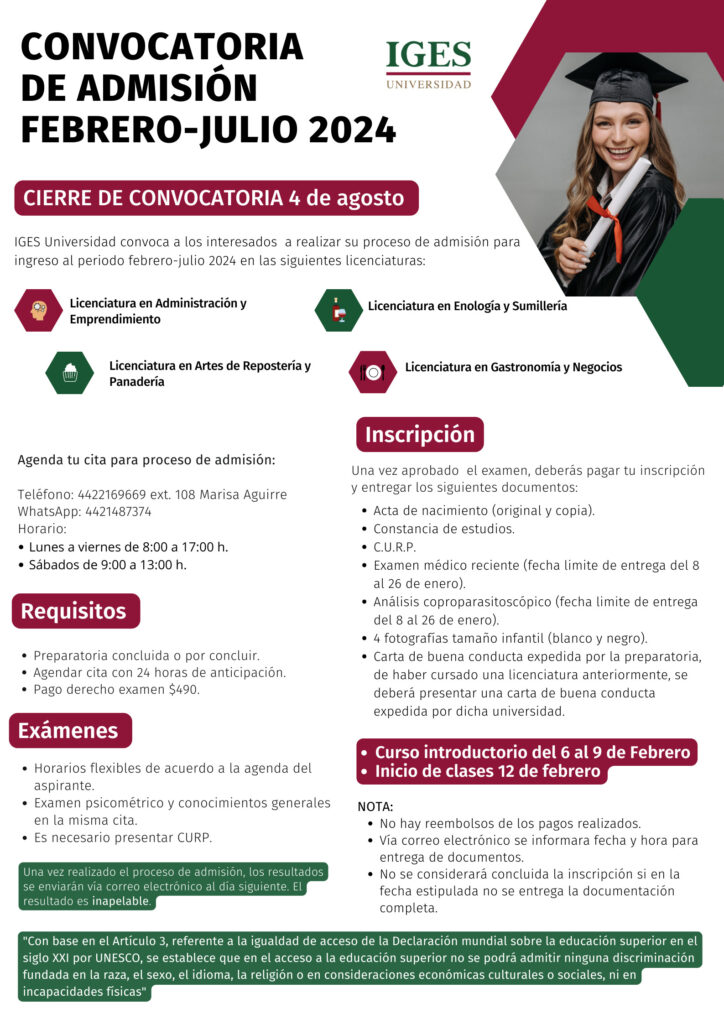 Convocatoria 2024 IGES UNIVERSIDAD